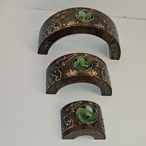 3 PC Elephant Votive Candle Holders NEW!